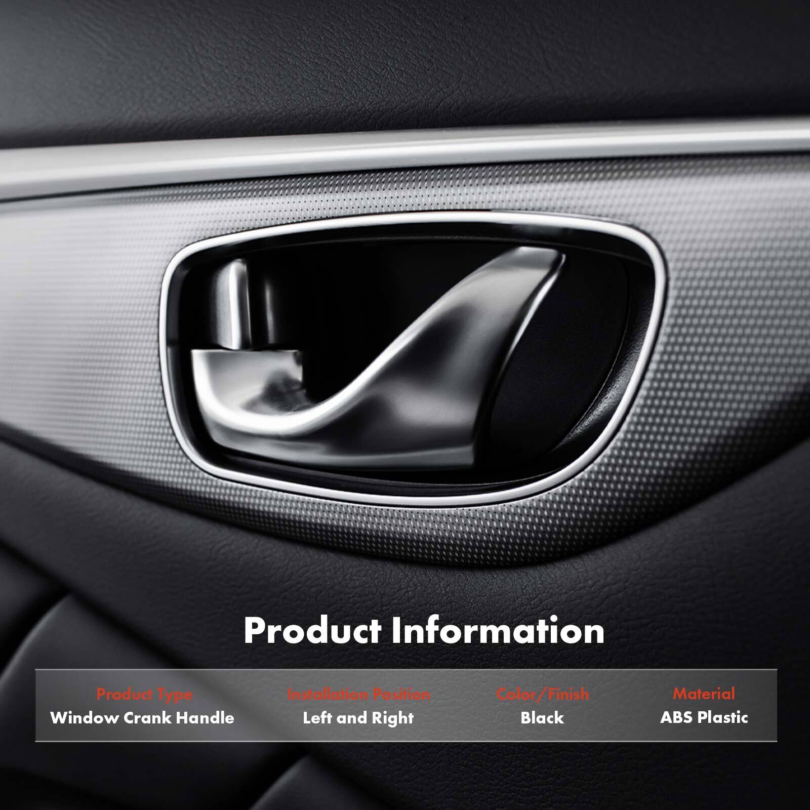 2x Black Manual Window Crank Handle for Chevy Express 1500 2500 3500 4500 Blazer