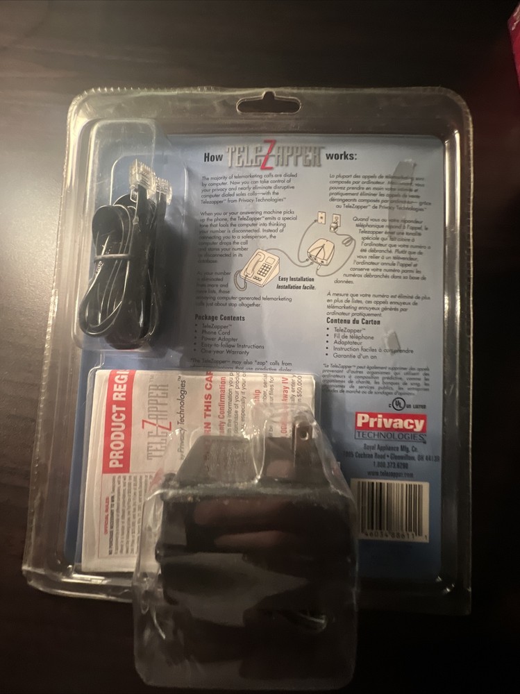 Telezapper By Privacy Technologies Keeps Telemarketers Out! - NEW SEALED PACKAGE