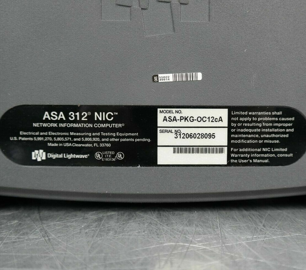 DIGITAL LIGHTWAVE ASA-PKG-OC12cA Sonet Network Information Computer Analyzer