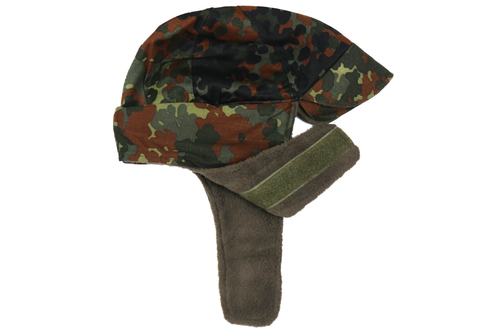 Large (59) - Used German Bundeswehr Flecktarn Winter Field Cap Hat Fleck Camo