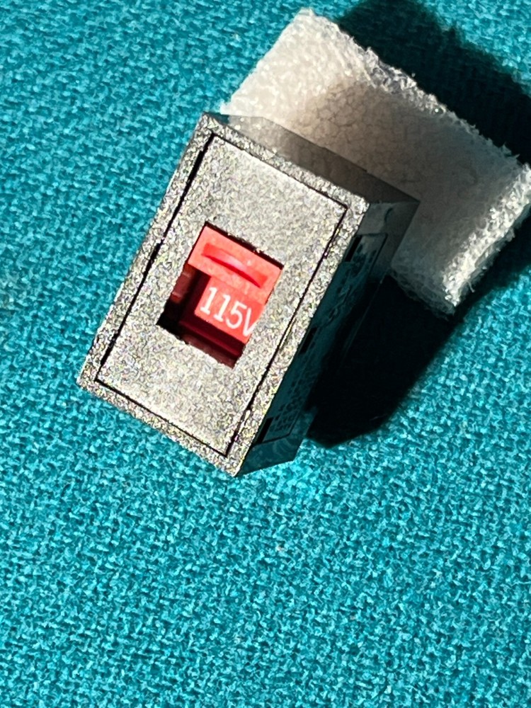 Slide switch, DPDT line voltage selector, PCB mount, new