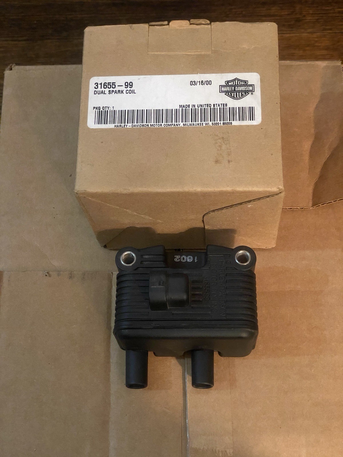 Genuine Harley Davidson OEM Twin Cam Dyna Fxd Dual Spark Ignition Coil 31655-99