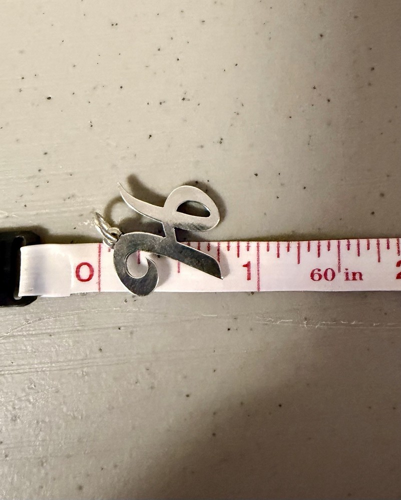 JAMES AVERY Sterling Silver Cursive Script Initial Letter H Charm Pendant LARGE