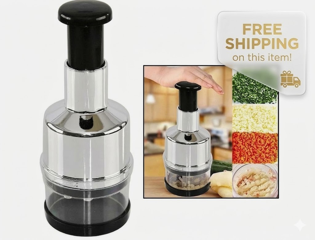 Manual Hand Press Garlic Onion Vegetable Chopper Cutter Dicer Food Processor