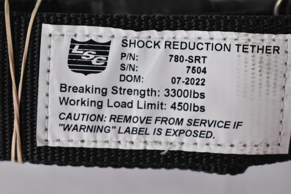 LSC Shock Reduction Tether 780-SRT 3300 Breaking Strength 450lbs Working Load