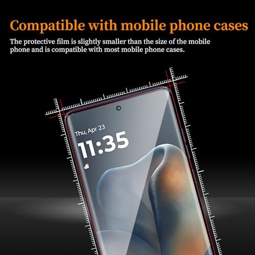 3 Pack Screen Protector for Moto edge 60, UltraClear, 9H Hardness, Bubble-Free