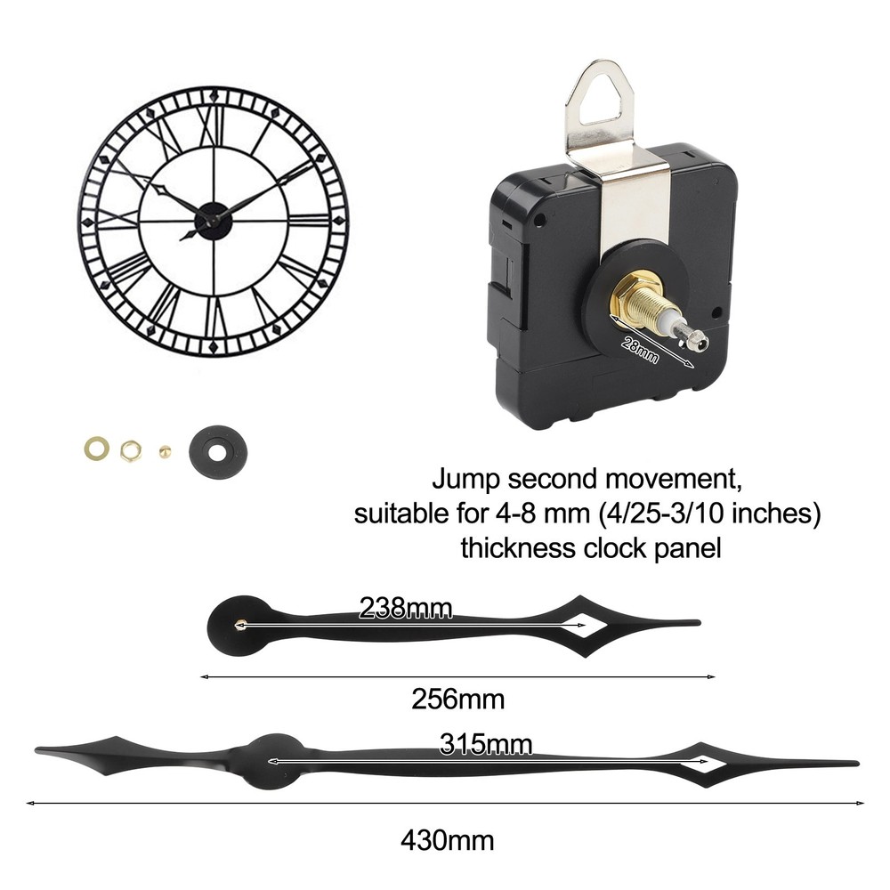 High Torque Quartz Clock Movement Replacement Set DIY for Large Clock Hands