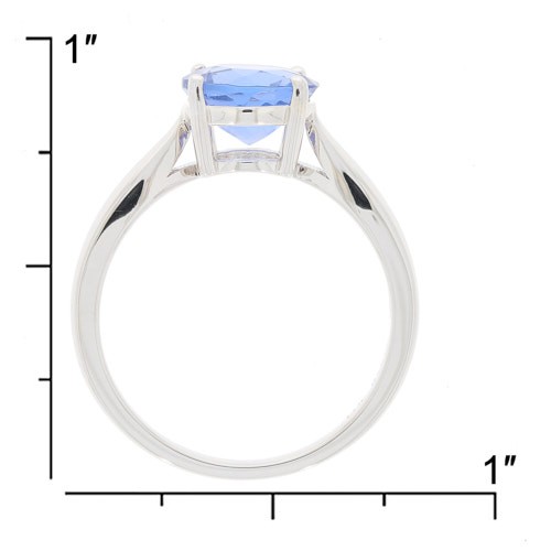 Sterling Silver Semi Mount Ring Setting Round RD 8x8mm White Topaz