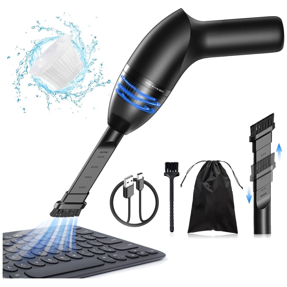 Handheld Computer Vacuum - Cordless & Reusable Hepa Filter