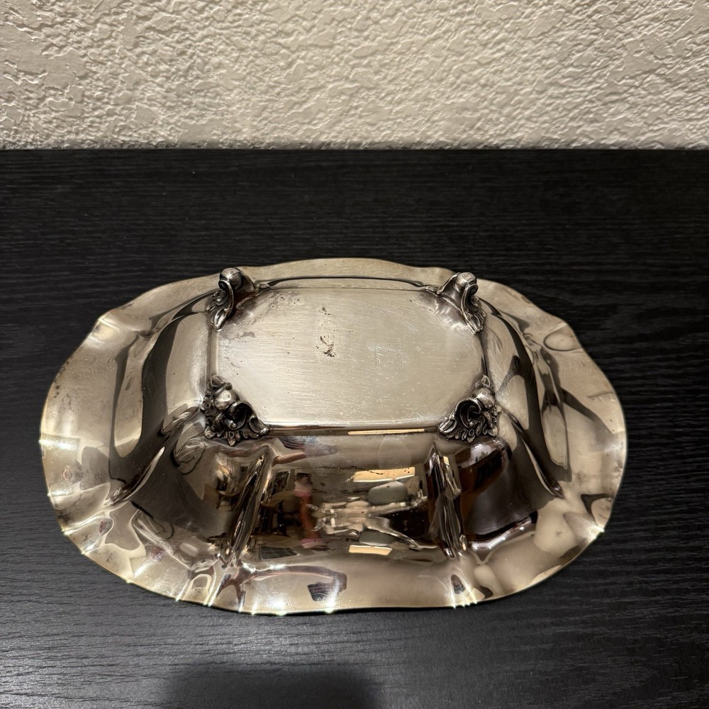 Reed & Barton Salem 1613 Rectangular Footed Vegetable Bowl Silverplate