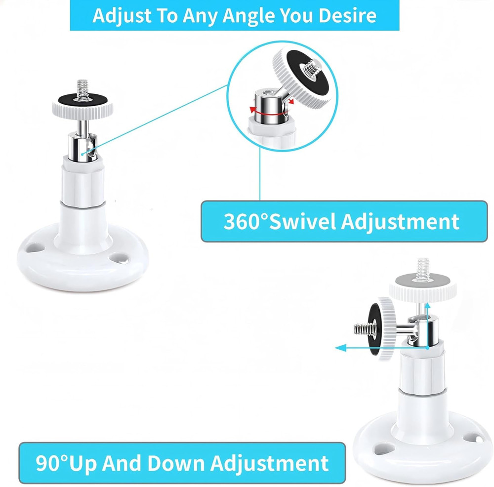 2 Pack Adjustable Security Wall Mount for Ring Camera&Stick up Cam Battery,Indoo