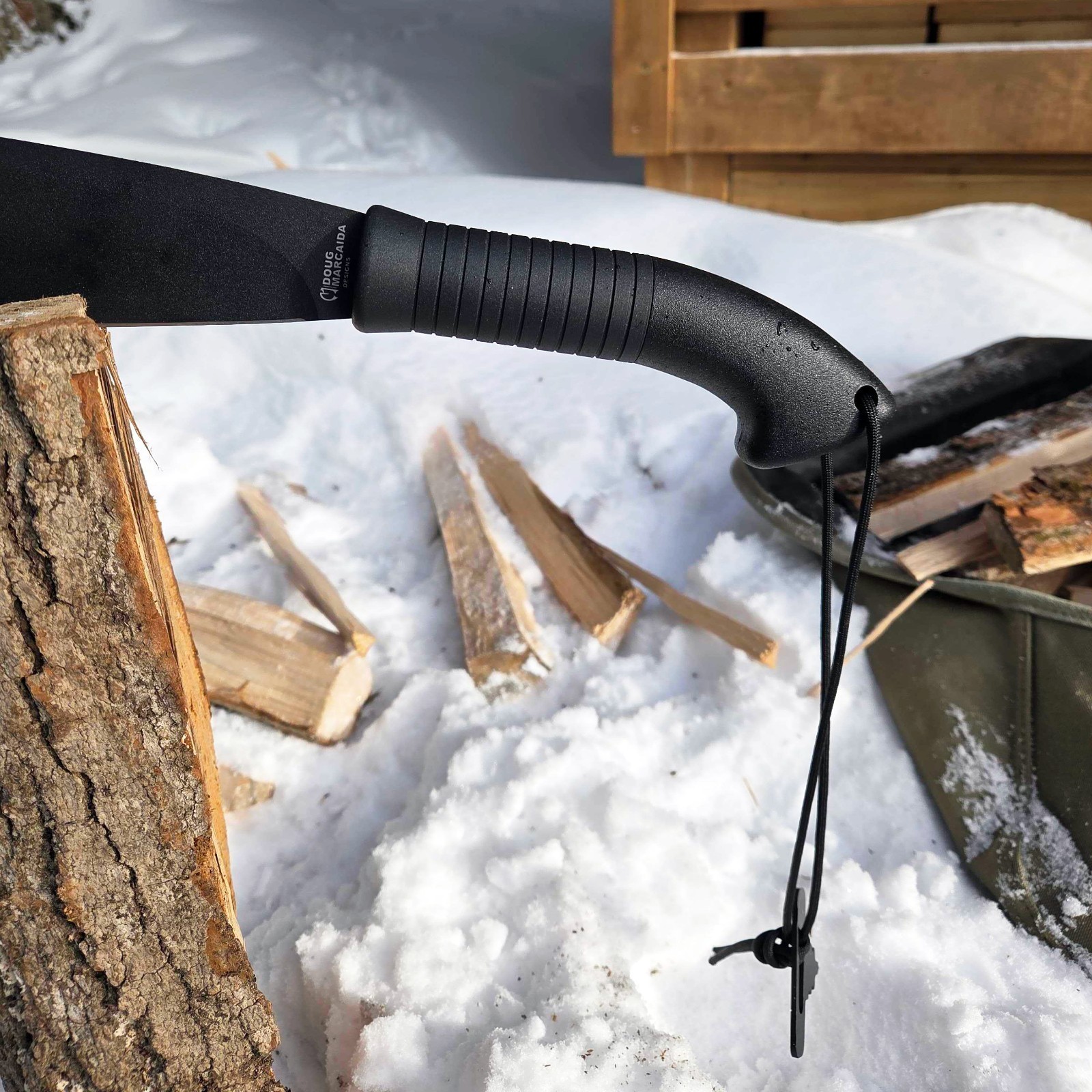 BattlSpear Fixed Blade Machete Hunting Survival Knife by Doug Marcaida