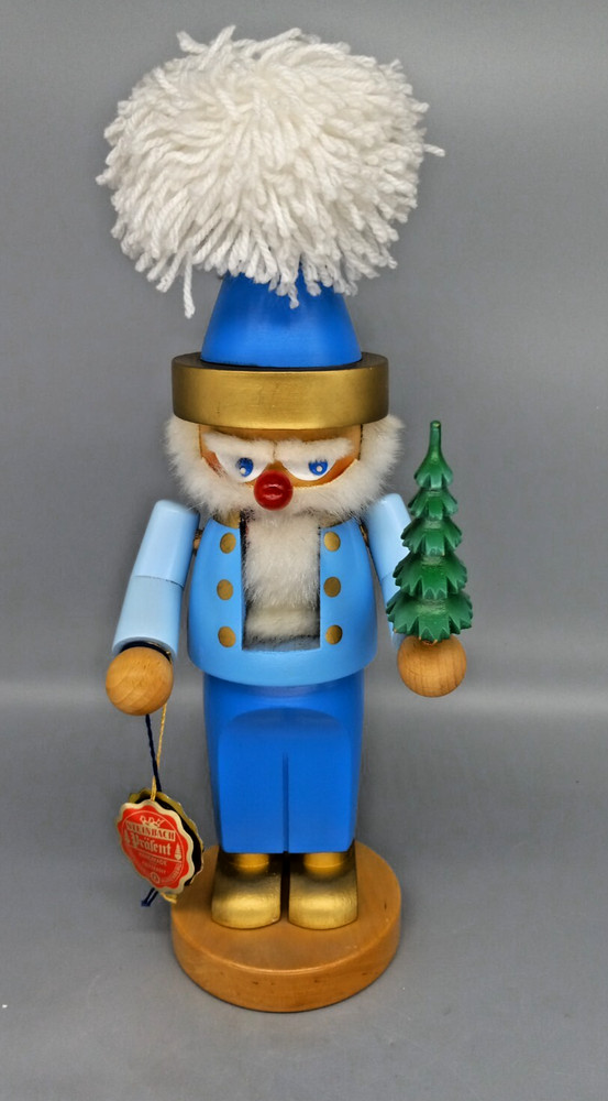 SIGNED - Steinbach Chubby Blue Santa - 12" German Nutcracker - S1740