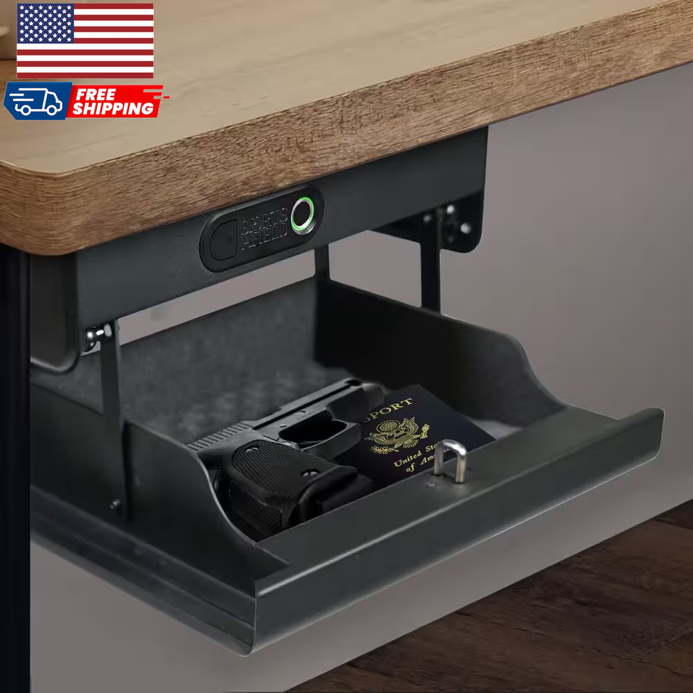 0.18 Cu Ft Quick Access Drop Action Security Vault with Biometric Lock
