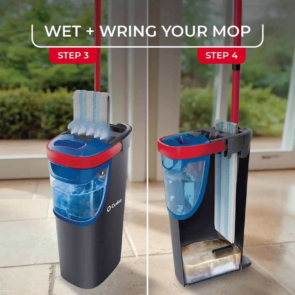 H2Pro Flat Mop System | Quick Cleaning Tool | Clean with Clean Water | Machine W