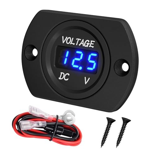 Battery Voltage Meter Waterproof DC 12V 24V LED Voltmeter Panel 12 Volt 24
