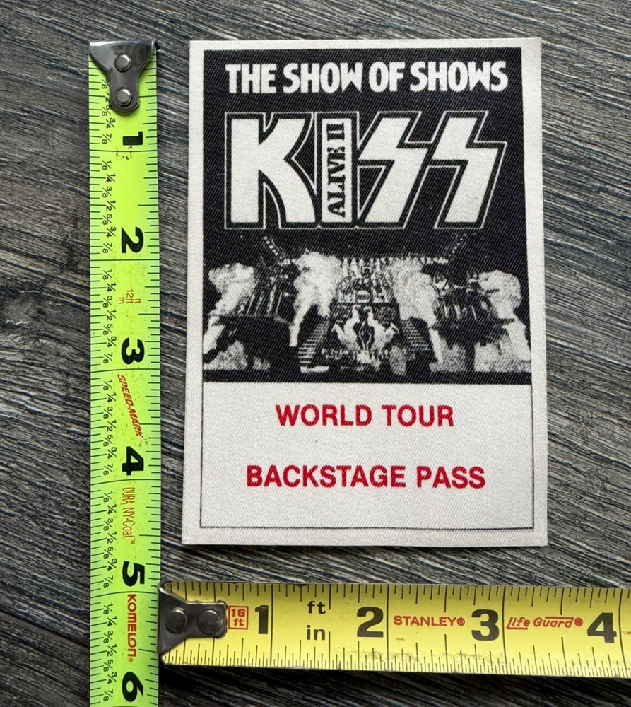KISS Pass Satin Alive 2 World Tour Backstage Show Of Shows Vintage Kiss Aucoin