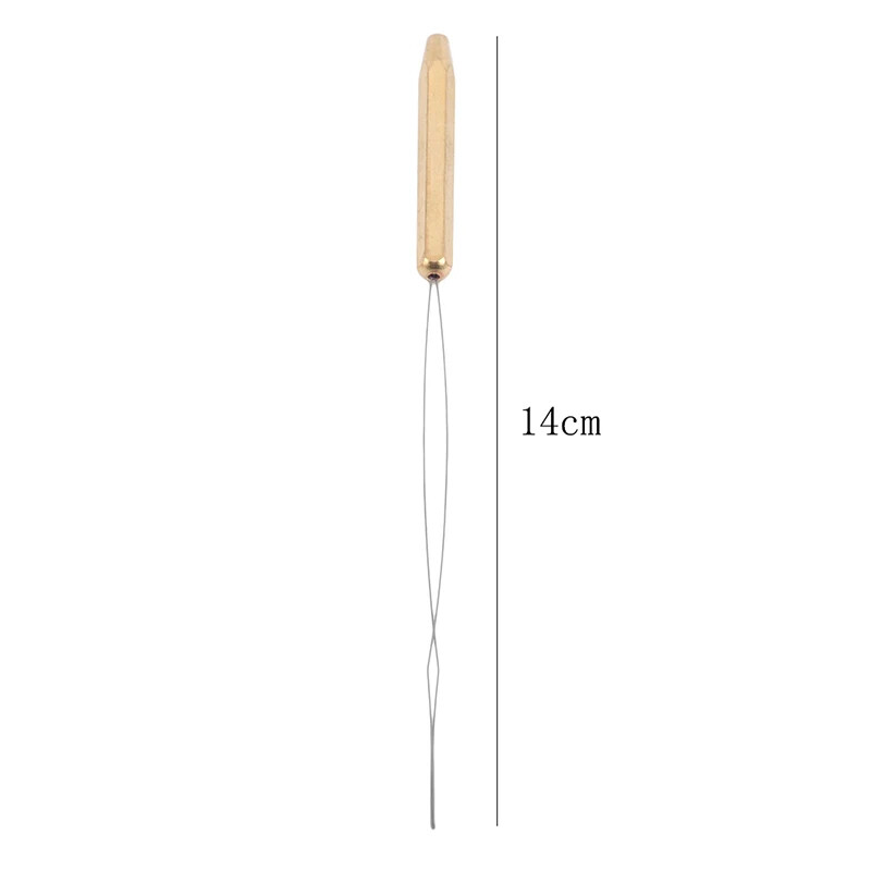 1x Brass Bobbin Threader Fly Fishing Tying Thread Half Hitch Tool Bug Binding