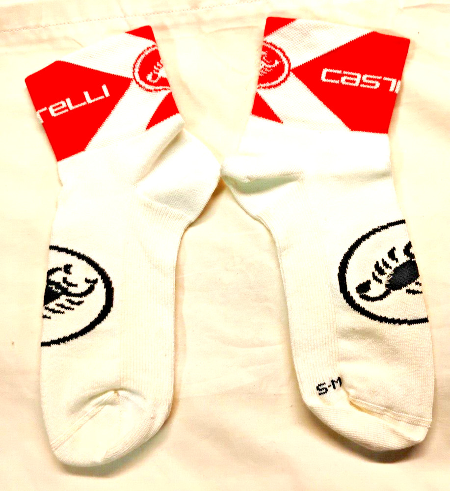 Castelli Classica 6 Bicycle Socks SM/MD Red White