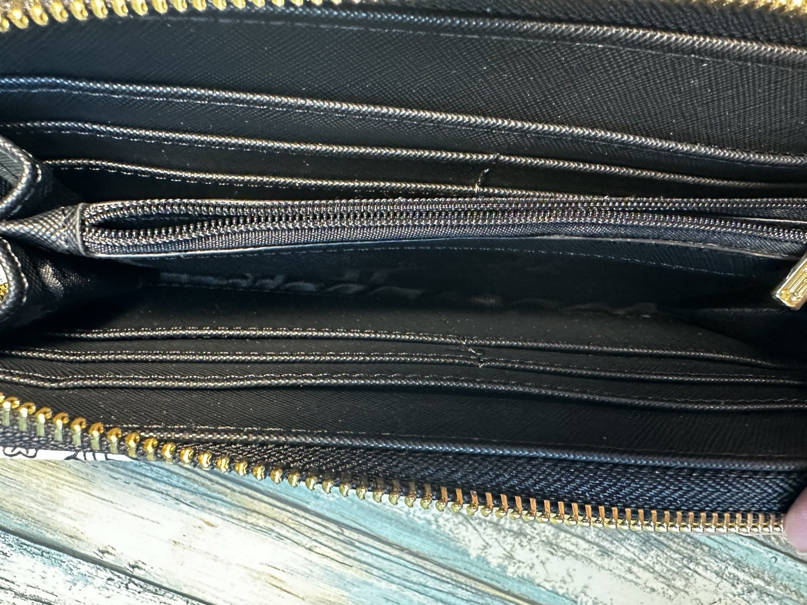 NEW Disney Villains Loungefly Zip Around All Over Print Wallet • Purple