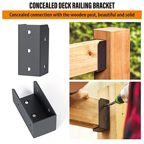 Pcs Stainless Steel Deck Railing Brackets Connectors for 2"x4" Parallel 36