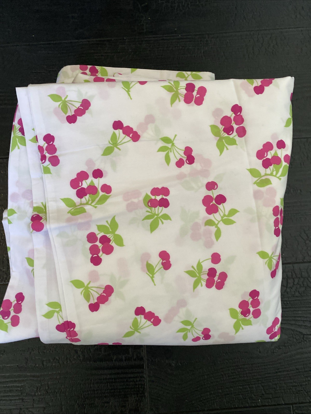 Company Store Kids Cotton Queen Size Duvet Cover Cherries Cherry Print NWOT New