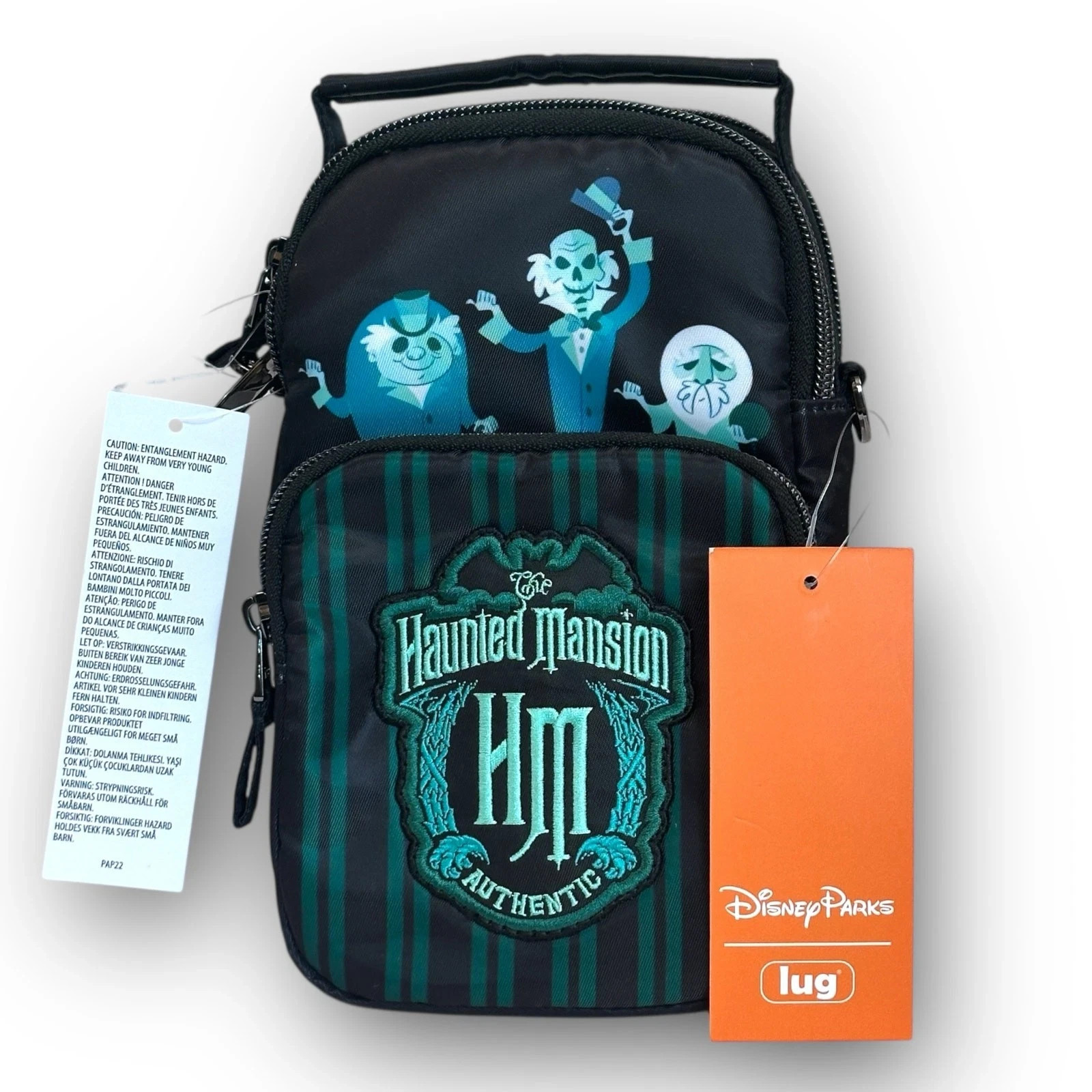 Disney Parks Haunted Mansion Hitchhiking Ghosts LUG Mini Skeeter Crossbody Bag