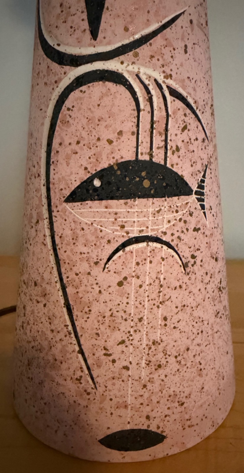 Vintage 50s MCM Fish Mobile Tye Cali Lamp Mid Century Modern Lighting Atomic Era