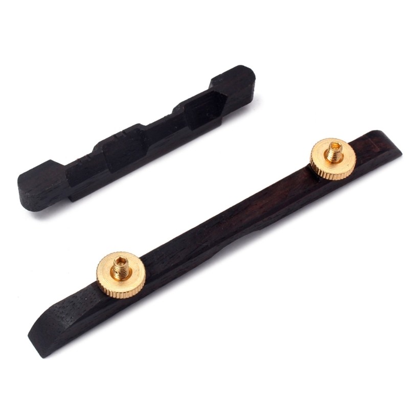 Height Adjustable Light Weight Ebony Guitar Bridge Easy String Action Adjustment
