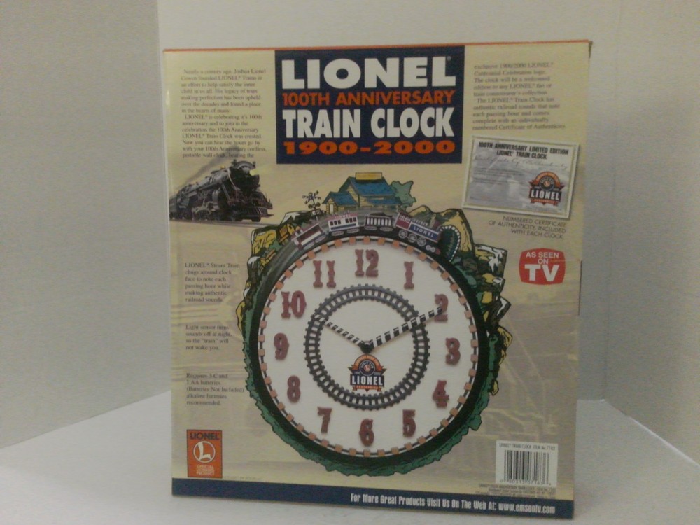 Lionel 100th Anniversary Animated Train Wall Clock