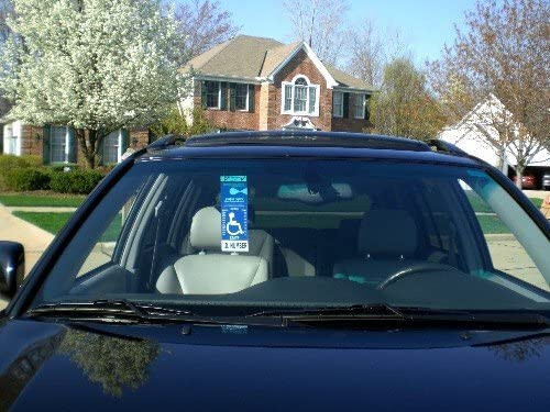 JL Safety Visortag Vertical- Best & Sturdiest Handicap Placard Holder Available!