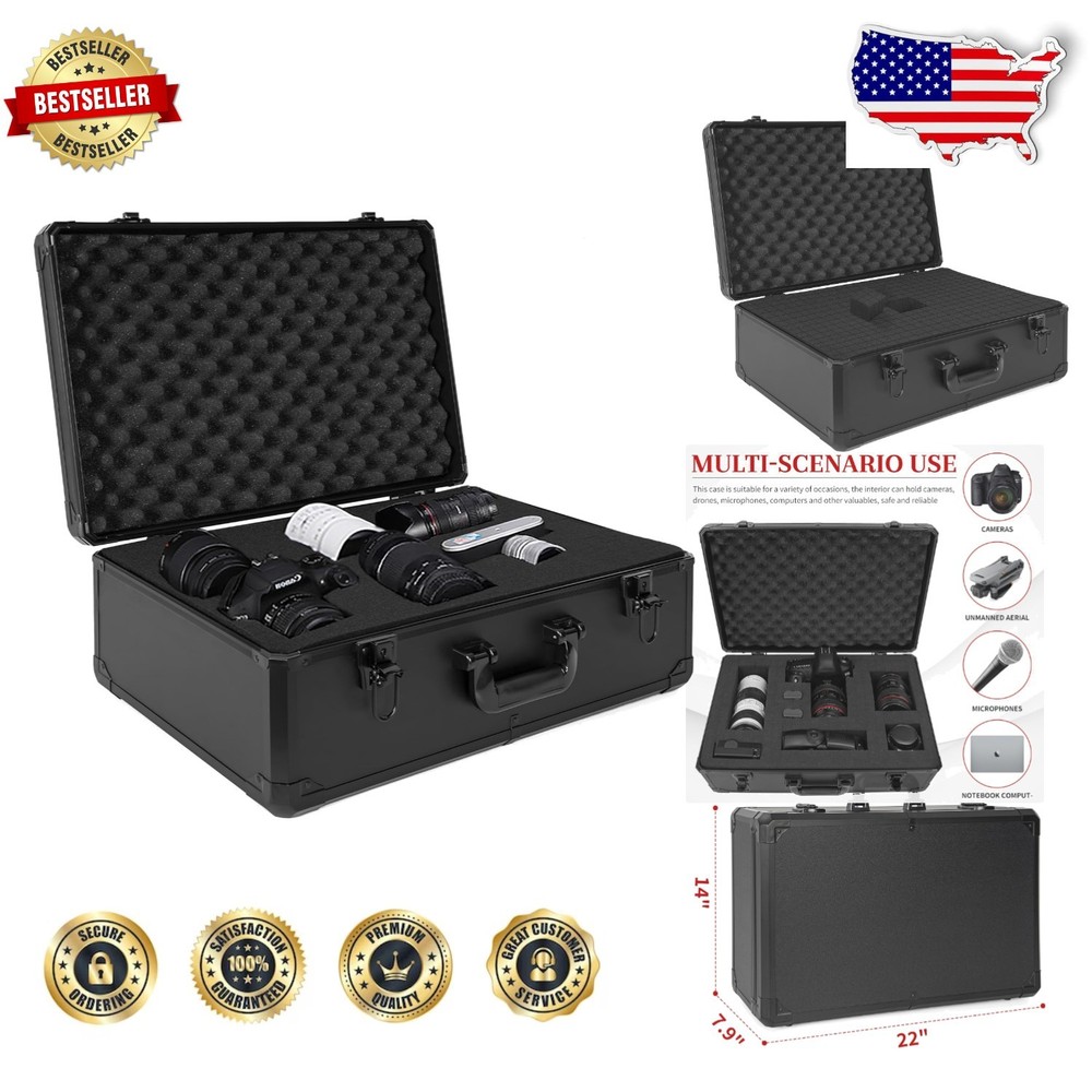 Shockproof Hard Case 22" DIY Foam Insert for Camera, Laptops, Valuables