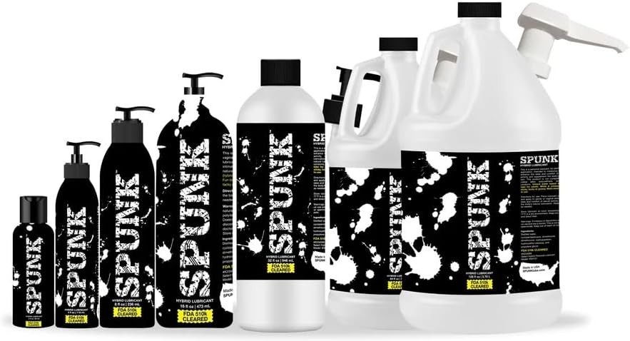 SPUNK Lube Hybrid Lubricant 8oz Water Silicone Based Safe for Toys & Condoms