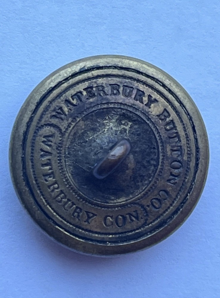 Vermont Civil War - Indian War Button 2 piece Waterbury