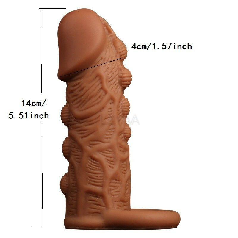 Male Big Cock-Girth-Enlarger-Enhancer-Penis-Extension-Extender-Sheath-Sleeve-Men