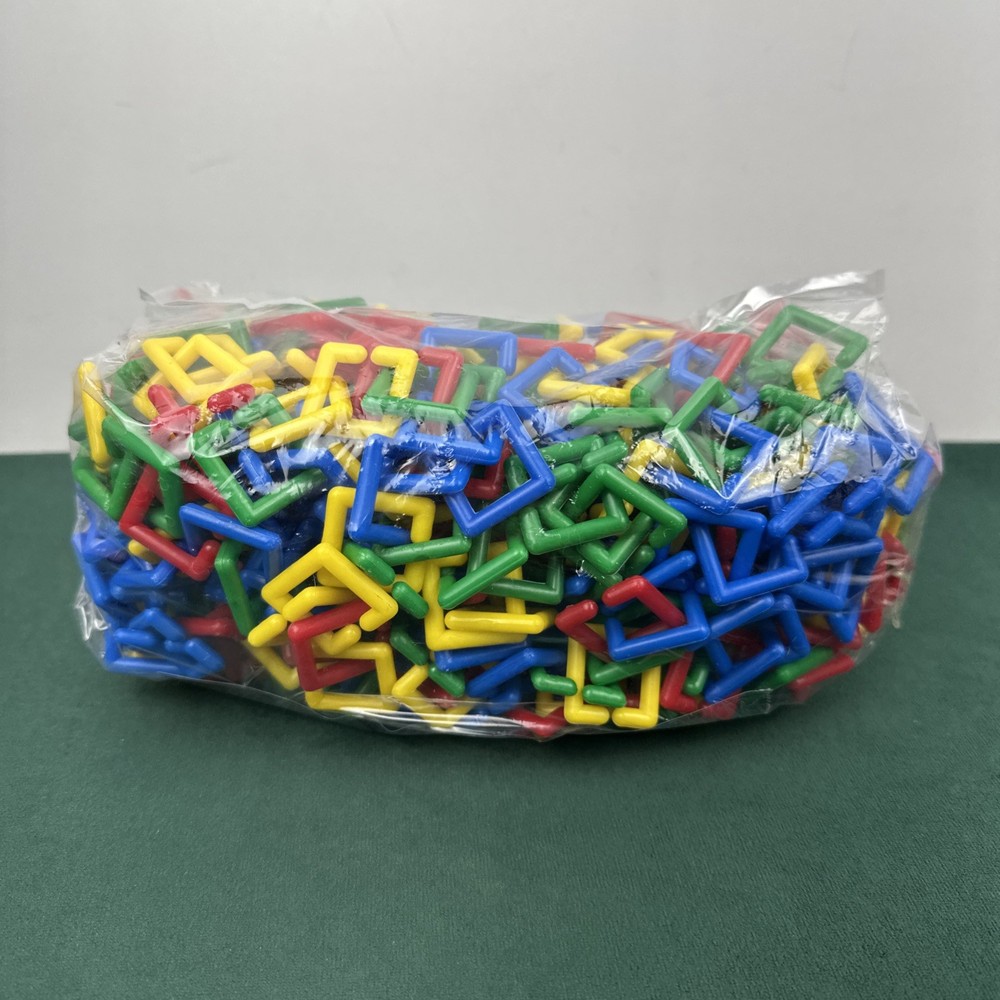 Plastic Linking Squares Math Manipulatives Snap Frames Lot Mixed Colors