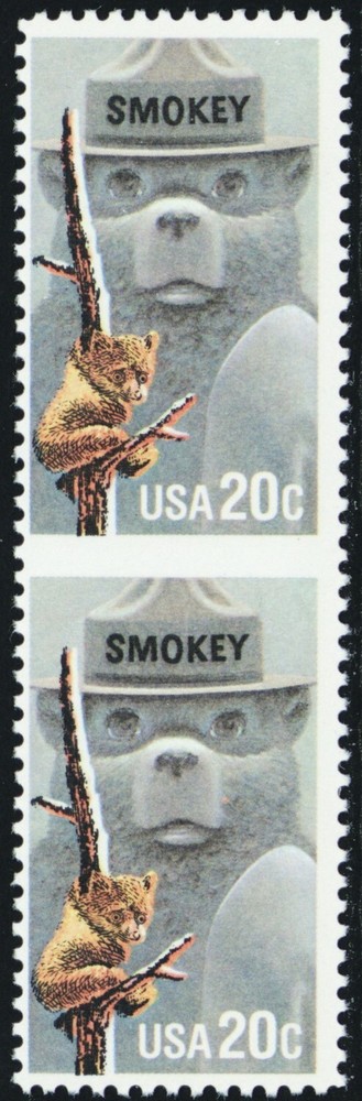 2096b, Mint NH 20¢ Vertical Pair Imperforate Between Error - Stuart Katz