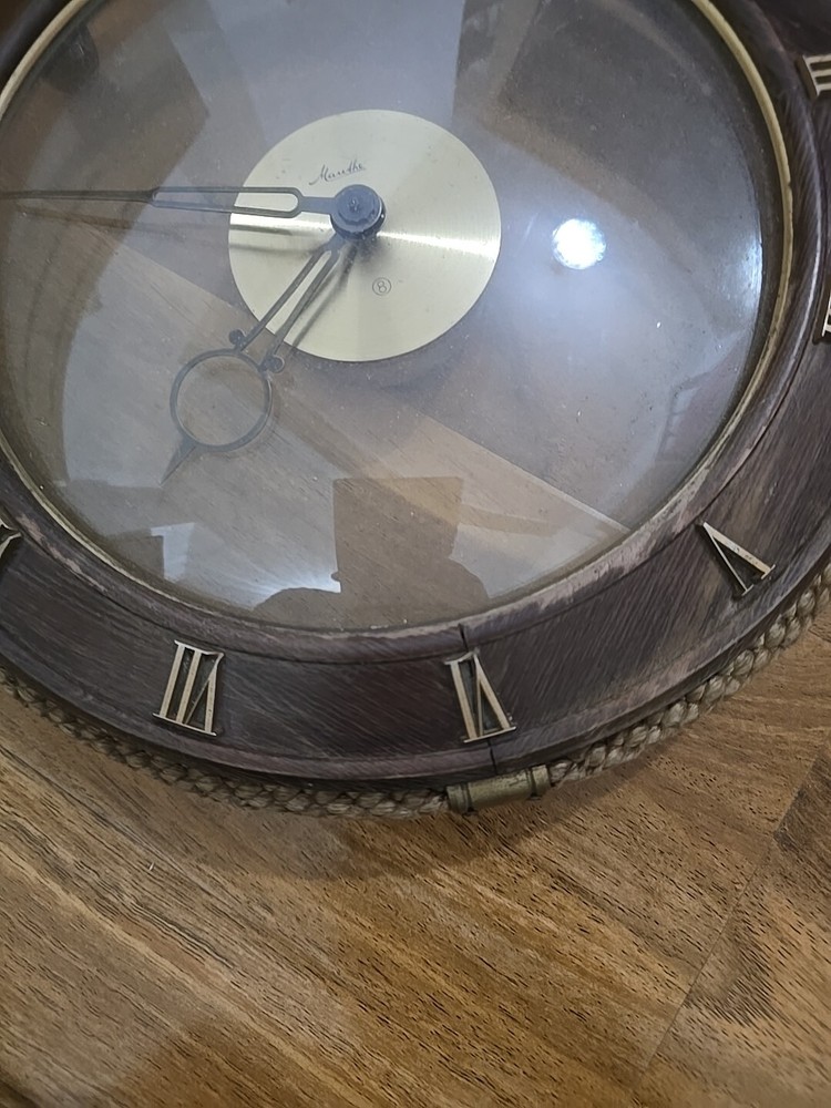 vintage MAUTHE Wall Clock / Mechanical / Wind Up