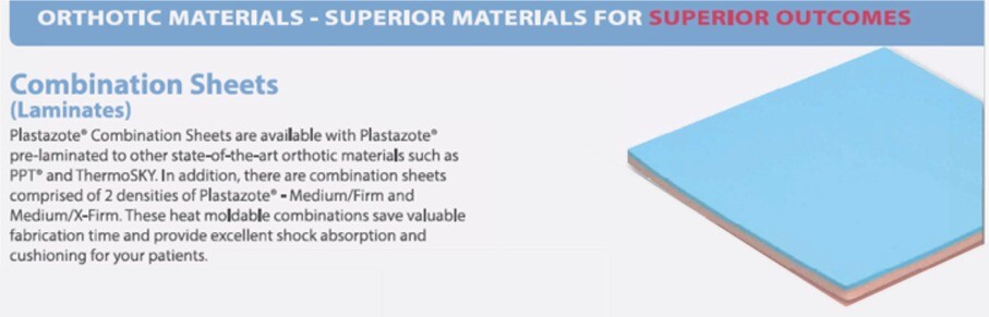 Langer DIAB-A-SHEET PPT & Plastazote Diabetic Shoe Insole Sheet Material 18"x39"