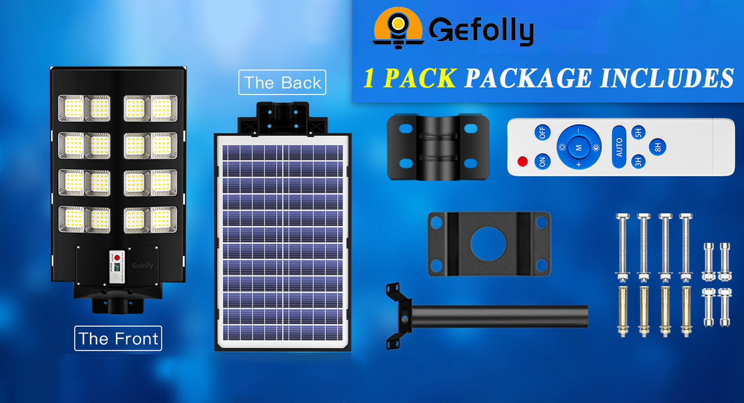 9900000000LM Commercial Solar Street Lights Outdoor Dusk to Dawn Super Bright