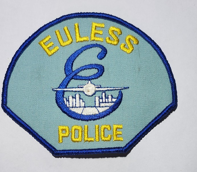 OLD OBSOLETE EULESS, TX. TEXAS POLICE SHOULDER PATCH - NEW CODITION