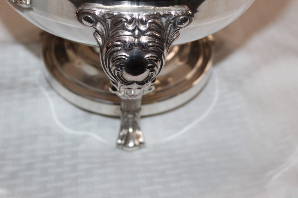 Two Ornate Silver Plate Chafing Dishes