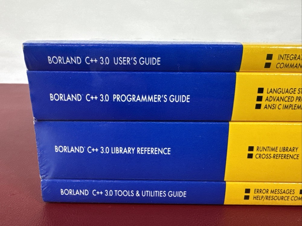 NEW lot 4 Borland C++ 3.0 User's Guides Programmer’s Library Reference Utilities