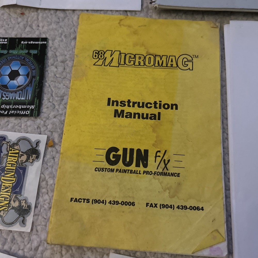 Automag Minimag,Micromag Instruction Manuals