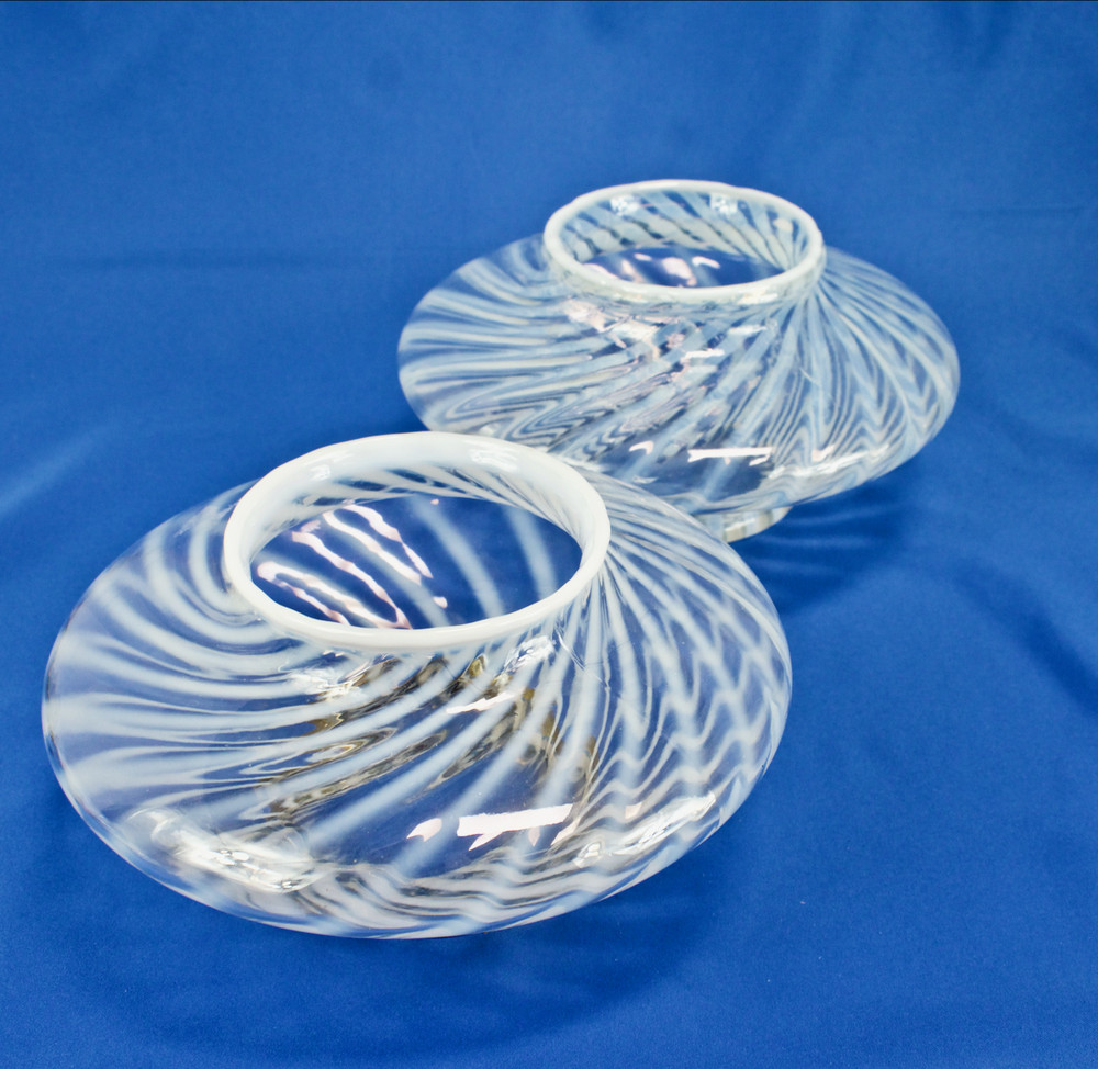 Deco Swirled glass globes for a light or sconce