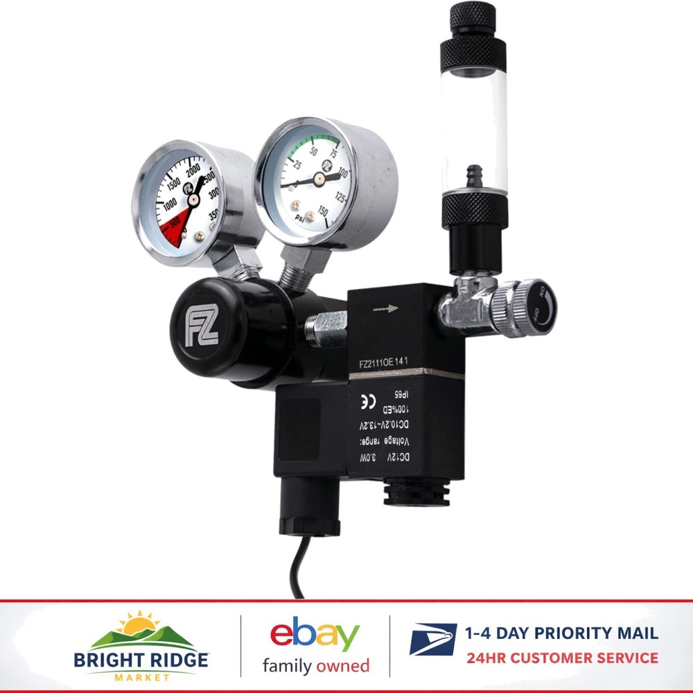 High Precision CO2 Regulator for Aquariums with Adjustable Bubble Counter