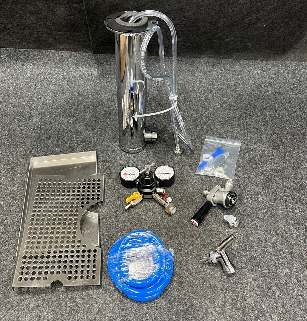 Deluxe Single Tap Standard Tower  Kegerator Conversion Kit without Tank