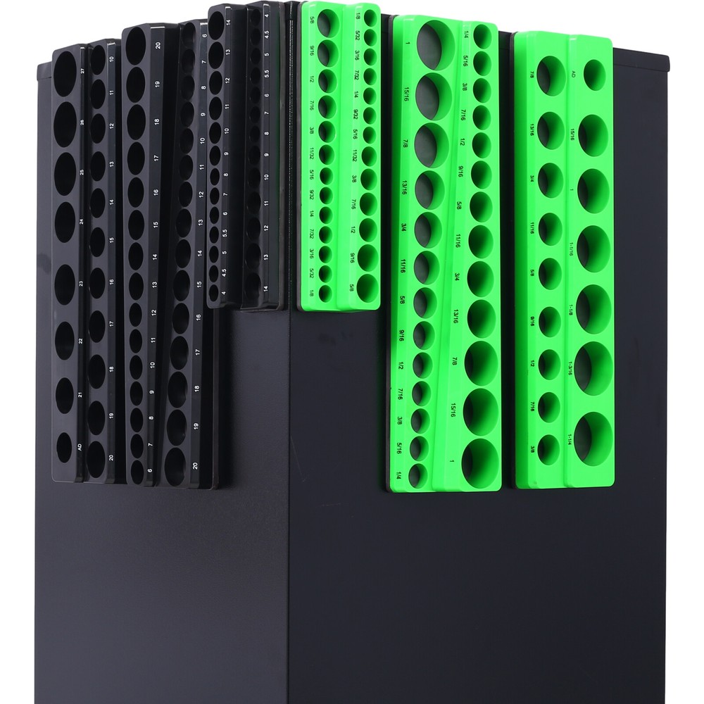 Magnetic Socket Organizer Set 141 slots Socket Trays Set Includes 1/4" 3/8" 1/2"
