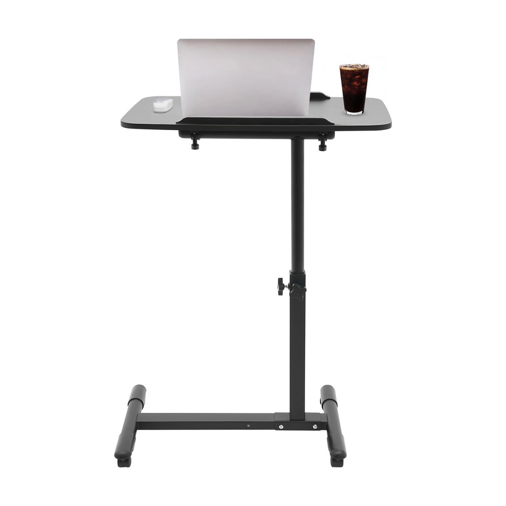 Bedside Table Adjustable Hospital & Home Use Bed Table Rolling Laptop Table