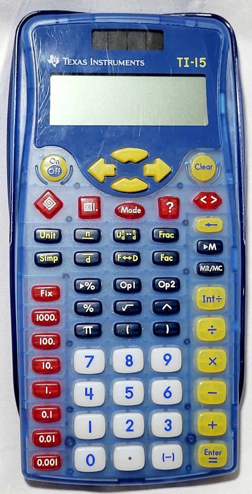Texas Instruments TI-15 Explorer Basic Calculator With Cover
